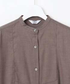 J.PRESS LADIES L 【洗える】T/Rウォッシャブルギャバ バンドカラー ワンピース