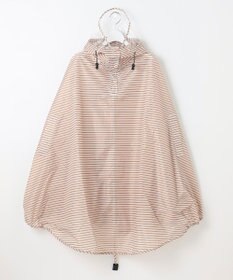 MOONBAT 【撥水】FLAT PURE サイクル レインポンチョ ボーダー 自転車 収納袋付き