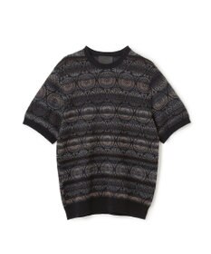 JOSEPH HOMME 【HIGH GRADE LINE】モスクジャガード　クルーネックハイゲージニット ブラック系5