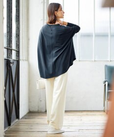 ICB ウールミルドジャージー ワイドストレートパンツ