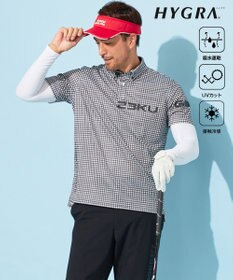 23区GOLF 【MEN】【接触冷感・UVケア・吸水速乾】ギンガムチェック柄 ポロシャツ