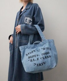 GRACE CONTINENTAL レタードデニムトート
