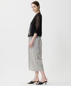 ICB L メタリックナイロンサテン コクーンスカート