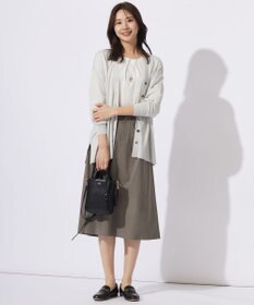 J.PRESS LADIES 【洗える】プレーティングジャージー フロントタック カットソー