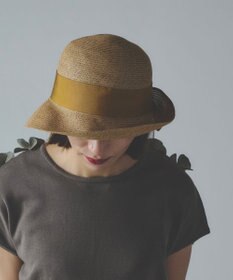 AND WOOL 〈UVカット加工〉〈軽くて折りたためる〉リボンの帽子