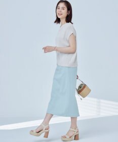 組曲 S 【WEB限定】ストライプジャガード タイトスカート