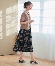 Tiaclasse  【洗える】ハーフスリーブサマーニットカーディガン