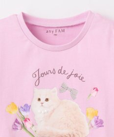 ANY KIDS フォトプリント ネコ Tシャツ