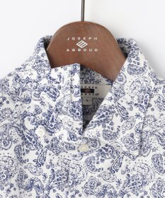 JOSEPH ABBOUD 【日本製ジャージー使用・清涼感・イージーケア】シャンブレー ペイズリープリント シャツ