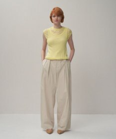 ATON NATURAL DYED COTTON LAWN | ツータックイージーパンツ