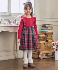 ANY KIDS リボン柄 ジャガードタイツ