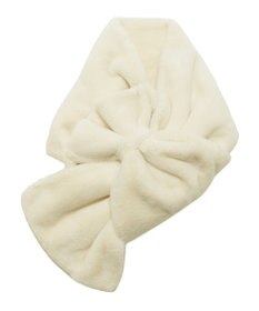 MOONBAT 【WEB限定ラッピング袋付】PAUL & JOE ACCESSOIRES フェイクファービッグリボンマフラー