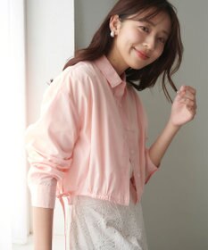 Feroux 【洗える】ショート丈ドロスト シャツ