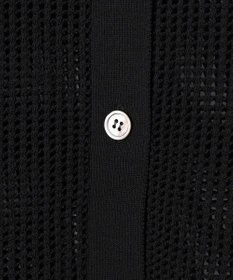 組曲 L 【先行予約・WEB限定・前後着用可】メッシュニット 襟付き半袖カーディガン