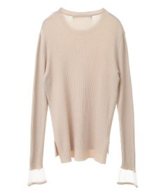 YECCA VECCA 袖口シアーリブニット