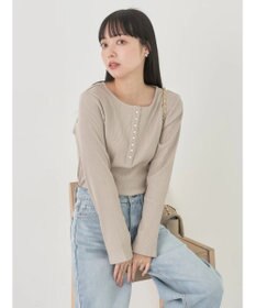 earth music&ecology パールヘンリーリブプルオーバー