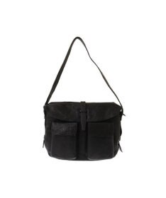 genten ゴートシュリンク かぶせ付ショルダーバッグ