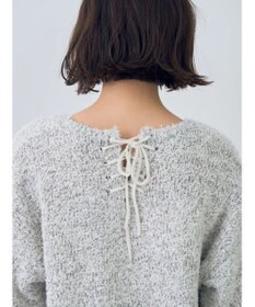 YECCA VECCA レースアップリボンヤーンニット