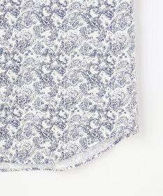 JOSEPH ABBOUD 【日本製ジャージー使用・清涼感・イージーケア】シャンブレー ペイズリープリント シャツ