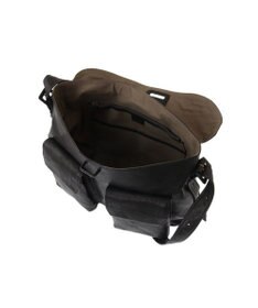 genten ゴートシュリンク かぶせ付ショルダーバッグ