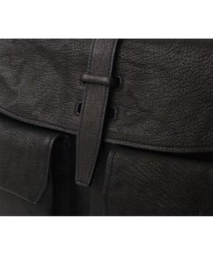 genten ゴートシュリンク かぶせ付ショルダーバッグ