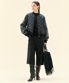 BEIGE， 【WEB限定・洗える】LECERF / 異素材ドッキングストレッチニット