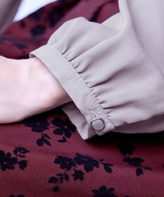 Tiaclasse 【洗える・スマート裏起毛】ジョーゼットフリルブラウス