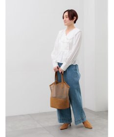 Te chichi ラッフルフリルペプラムブラウス