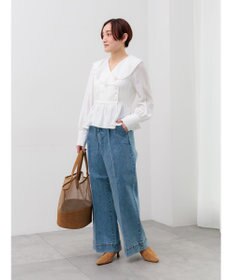 Te chichi ラッフルフリルペプラムブラウス