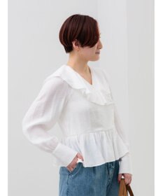 Te chichi ラッフルフリルペプラムブラウス