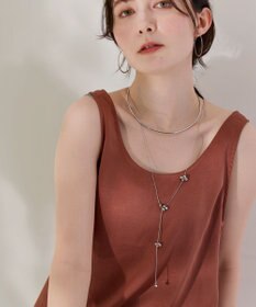 Phoebe <2点セット>【金属アレルギー対応】2setレイヤードチョーカーロープネックレス　シルバー