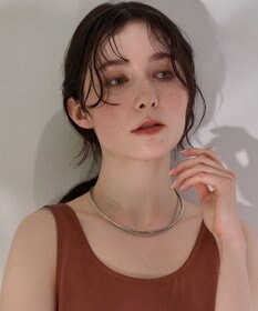 Phoebe <2点セット>【金属アレルギー対応】2setレイヤードチョーカーロープネックレス　シルバー