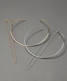 Phoebe <2点セット>【金属アレルギー対応】2setレイヤードチョーカーロープネックレス　シルバー