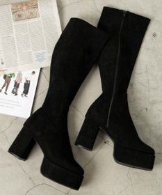 WEGO ストーム付きヒールロングブーツ