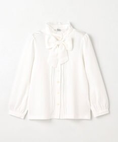 ANY KIDS リボン付きスタンドカラーブラウス