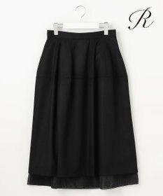 23区 【R(アール)】メリノシアーレイヤード スカート ブラック系