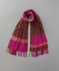 AURORA 【 LANVIN en Bleu （ランバン オン ブルー）】カシミヤチェックセミストール