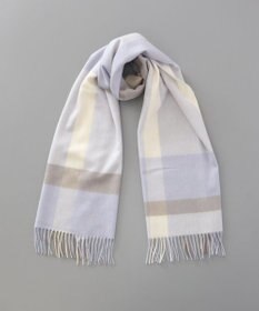 AURORA 【 LANVIN en Bleu （ランバン オン ブルー）】カシミヤチェックセミストール