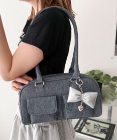 WEGO チャーム付きボストンバッグ