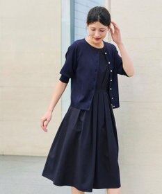 Tiaclasse  【洗える】ハーフスリーブサマーニットカーディガン