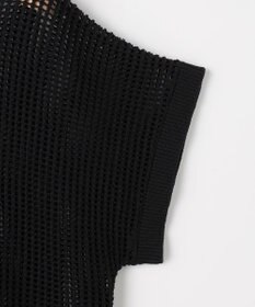 組曲 L 【先行予約・WEB限定・前後着用可】メッシュニット 襟付き半袖カーディガン