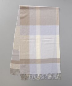 AURORA 【 LANVIN en Bleu （ランバン オン ブルー）】カシミヤチェックセミストール