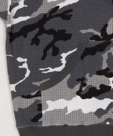 WEGO 【ユニセックス着用ITEM】ワッフルグラフィックカットZIPパーカー