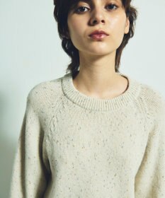 GRACE CONTINENTAL カシミヤ混ラメニットトップ