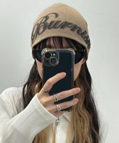 WEGO ロゴプリントシングルニットワッチ