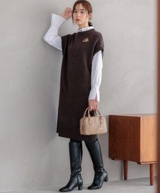 組曲 S 【WEB限定】チュニック丈ニットワンピース