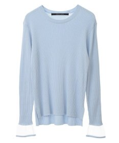 YECCA VECCA 袖口シアーリブニット