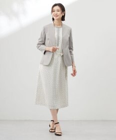 J.PRESS LADIES S 【洗える】ジオメトリックプリント ワンピース