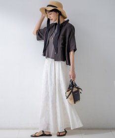 23区 L 【SLOW/一部店舗限定】コットンジャカード スカート