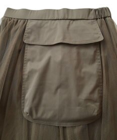 Green Parks ・ｆｕｒｒｙ　ｒａｔｅ　チュールワークポケットスカート